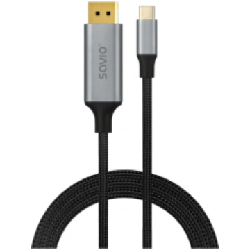 Kabelis SAVIO USB-C - DisplayPort 1.4 1080P/240Hz 