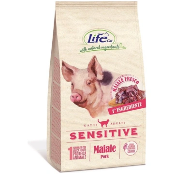 Life Cat Sensitive Pork - Pieaugušiem Kaķiem (Cūkg