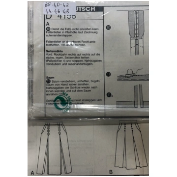 Burda Pattern - Skirts with Pleat Background