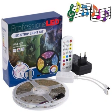 Kit 5 Mt Strip LED RGB 300 LED con Alimentatore e 