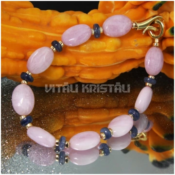 Kuncīts 14 x 10 mm, kianīts 6 x 2 mm aproce izmērs