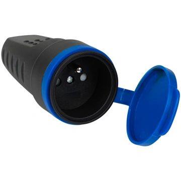 GN-54 PR single socket with grounding, hermetic bl