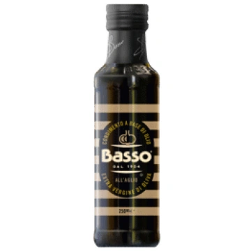 Olīveļļa Extra Virgin BASSO ar ķiplokiem 250ml