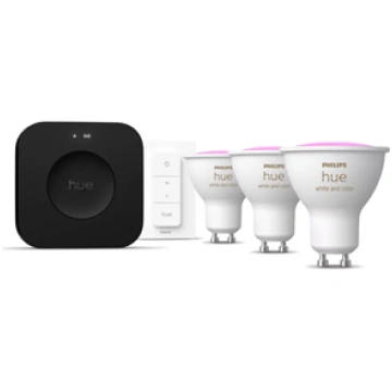 Philips Hue Starter set: 3 GU10 bulbs, dimmer swit