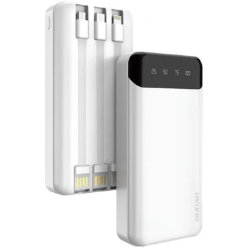 Dudao Ietilpīga 20000 mAh powerbanka ar 3 iebūvēti