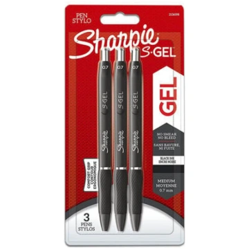 Pildspalvas Sharpie S-Gel, kreiļiem/labročiem, mel
