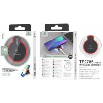 Crystal bezvadu viedtālruņu lādētājs TECHANCY