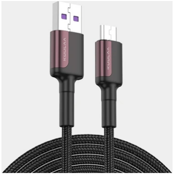 KUULAA Micro USB kabelis 2m 3A fast charge ar pītu