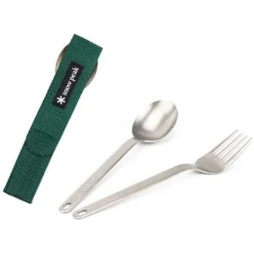 Snow Peak Titanium Fork & Spoon Set SCT-002 mit gr