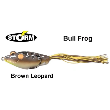 Varžu vobleris Storm SX-Soft Bull Frog Brown Leopa