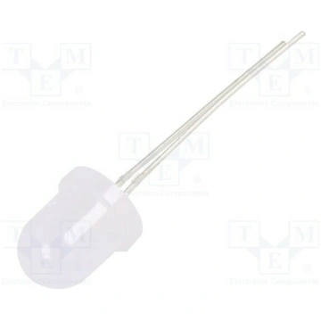 LED; white cold; 8mm; 1560÷2180mcd; 30°; Front: co