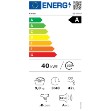 Candy Washing machine | GD 498-S | Energy efficien