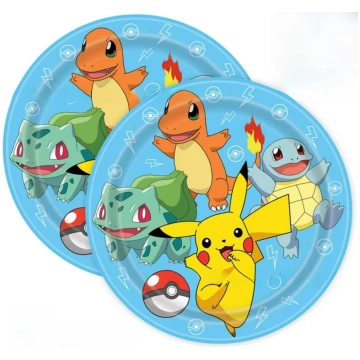 Vienreizlietojamie papīra ballīšu šķīvji "Pokemon"
