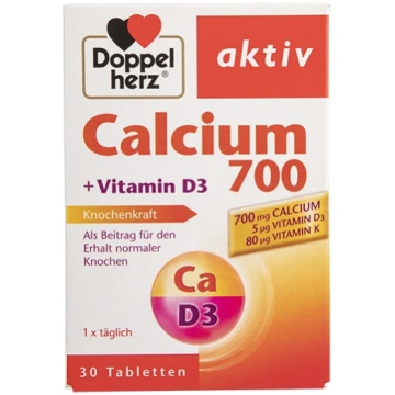 Doppelherz Activ Calcium 700 + Vitamīns D3, 30 tab