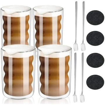 GARPROVM Latte Macchiato glāzes, 450 ml kafijas gl