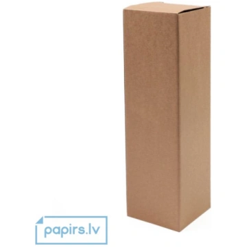 Kartona dāvanu kaste ar vāku, 90x90x335mm, brūna 3