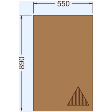 Gofrēta kartona loksne 550x890 mm Jenson Iepakojum