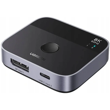 USB koncentrators UGREEN Switch DisplayPort/USB-C 