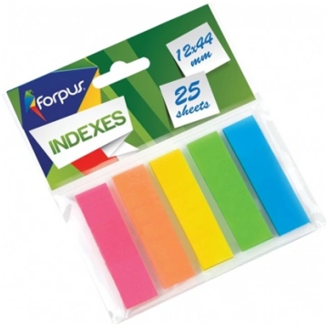 Paper-index Forpus, 12x44mm, Assorti, Plastic (5x2