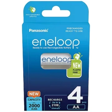 Panasonic eneloop rechargeable battery AA 2000 4BP