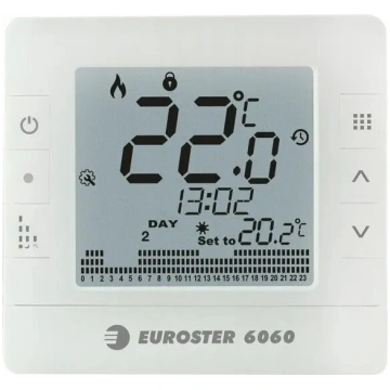 Temperatūras regulators Euroster E6060 — programmē