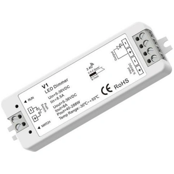 V1 Controller, 5-36V, 1x 8A, Push-Dimm HS083038