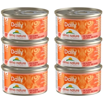 Almo Nature Daily kaķiem, gaisīga pastēte ar lasi,