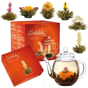 BLOOMING TEA dāvanu komplekts ar tējkannu (baltā t