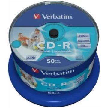 Matricas CD-R AZO Verbatim 700MB 1x- 52x Wide Prin