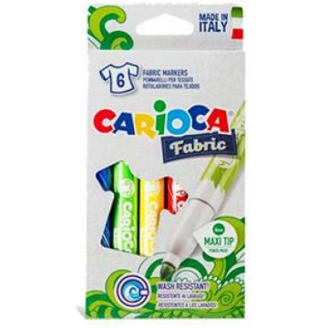 Flomāsteri 6 krāsas tekstīlam CARIOCA CAR40956 800