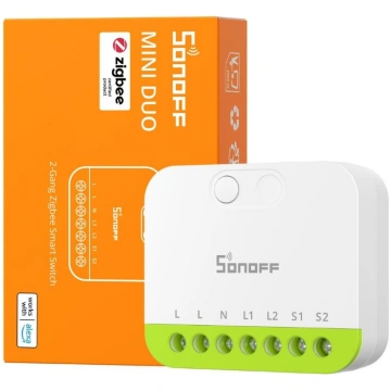Sonoff MINI DUO 2-kanālu Zigbee viedais slēdzis