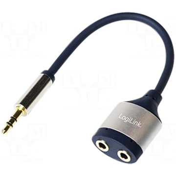 Jack 3.5mm socket x2,Jack 3.5mm plug | 180mm | Col