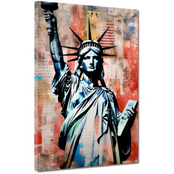 Quadro Statua della Libertà Pop Art Colour Artedin