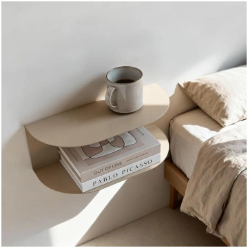 MILUKA Floating Bedside Table Hanging Set of 2 Met
