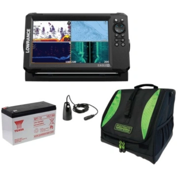 LOWRANCE EAGLE 9 TripleShot™ ROW+BAG L+AKU+ICE Tra