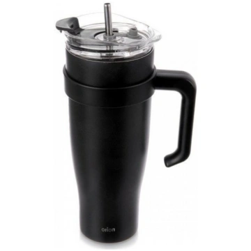Termokrūze Orion 1,2 l, melna, ar rokturi un ciešu