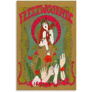 KrAtoz Fleetwood Mac Vintage plakāts Rock Band alb
