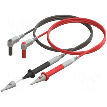Test leads | Inom: 10A | banana 4mm plug | black,r