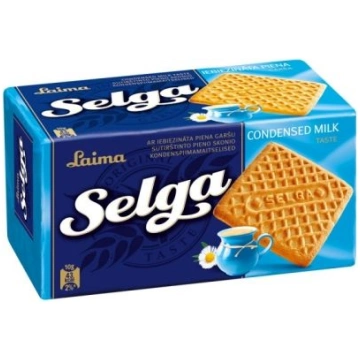 Cepumi SELGA ar iebiezinātā piena garšu, 180g (450