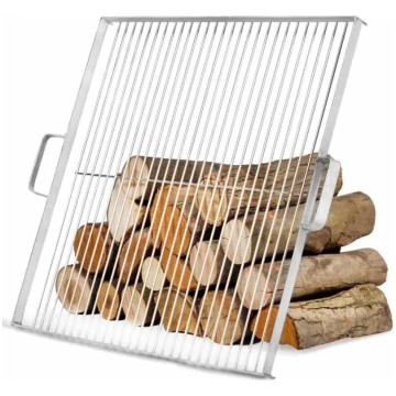 Nerūsējošā tērauda grila reste ugunskuram, 44x44 c