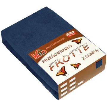 KARO Frotē palags ar gumiju 60x120 tumši zils 200g
