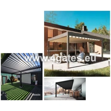 Pergola Plus BRISA SOLAR ar 4 kolonnām - Platums: 