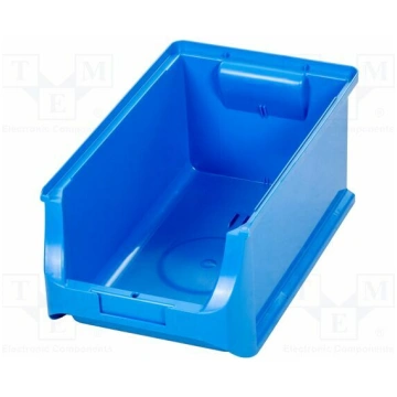 Container: cuvette; plastic; blue; 205x355x150mm; 