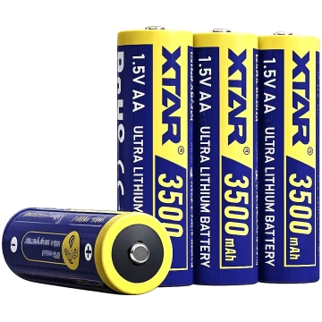 R6/AA baterijas 1.5V XTAR Lithium litija 3500mAh i