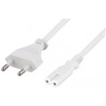 Deltaco Power cable CEE 7/ 16 IEC C7 5m White akse