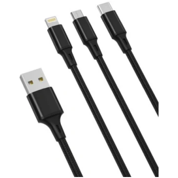 XO NB173 3in1 (Micro USB Lightning Type-C) 1.2m