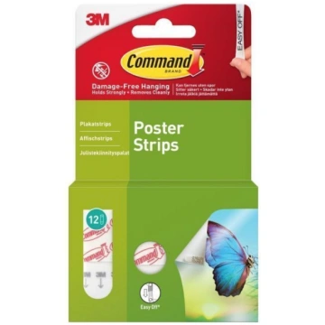 3M Command Poster Strips 12gab