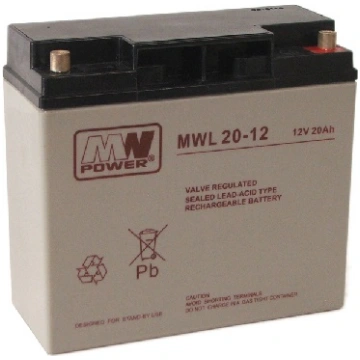 MWL20-12 MWPower battery / AGM / 12V-20Ah / termin