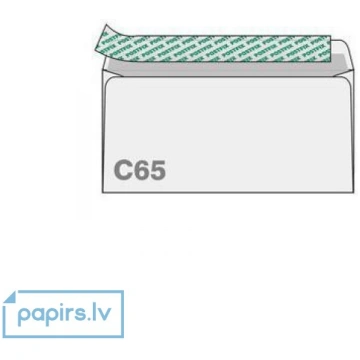 Aploksne C65 (114X229mm), balta, P&S, 80g/m2 POSTF
