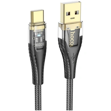 HOCO Cable USB A to USB C 2 4A 1 2 m U121 black tr